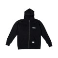 BLACK ALL LOGOS ZIP-HOODIE