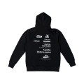 BLACK ALL LOGOS ZIP-HOODIE