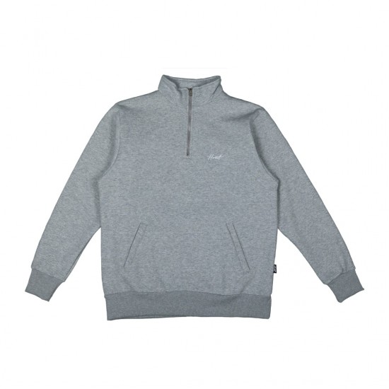 LIGHT GREY MARKER HALF-ZIP