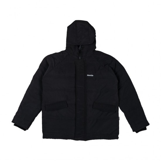 BLACK OFFICIAL LOGO PUFFER JACKET