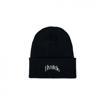 BLACK SEMICIRCLE BEANIE