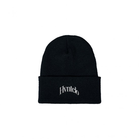 BLACK SEMICIRCLE BEANIE