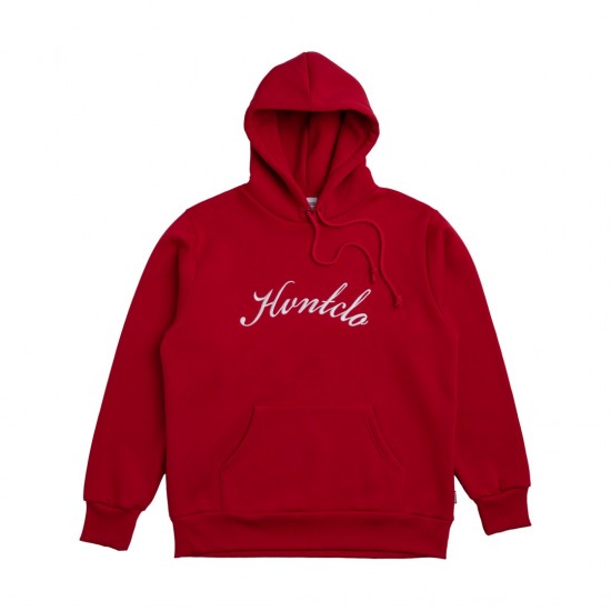 CALLIGRAPHY SEMICIRCLE RED HOODIE