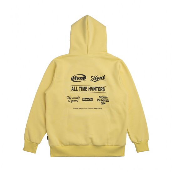 ALL LOGOS YELLOW HOODIE