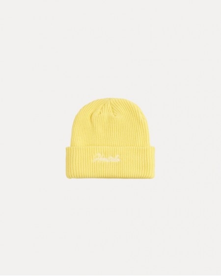 YELLOW EQUAL THICKNESS RIB KNIT BEANIE