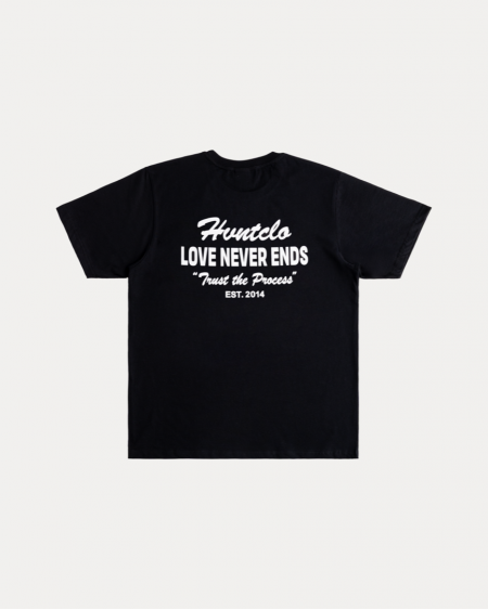 LOVE NEVER ENDS BLACK TEE