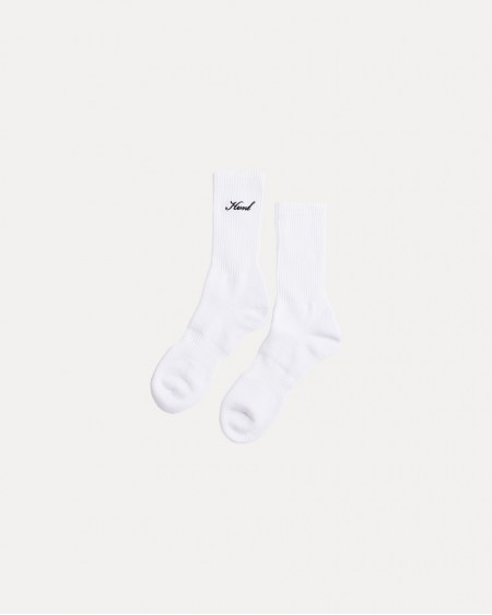 WHITE CALLIGRAPHY SOCKS
