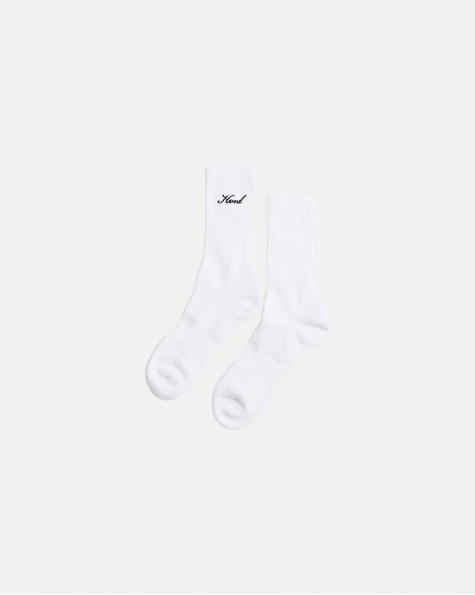WHITE CALLIGRAPHY SOCKS