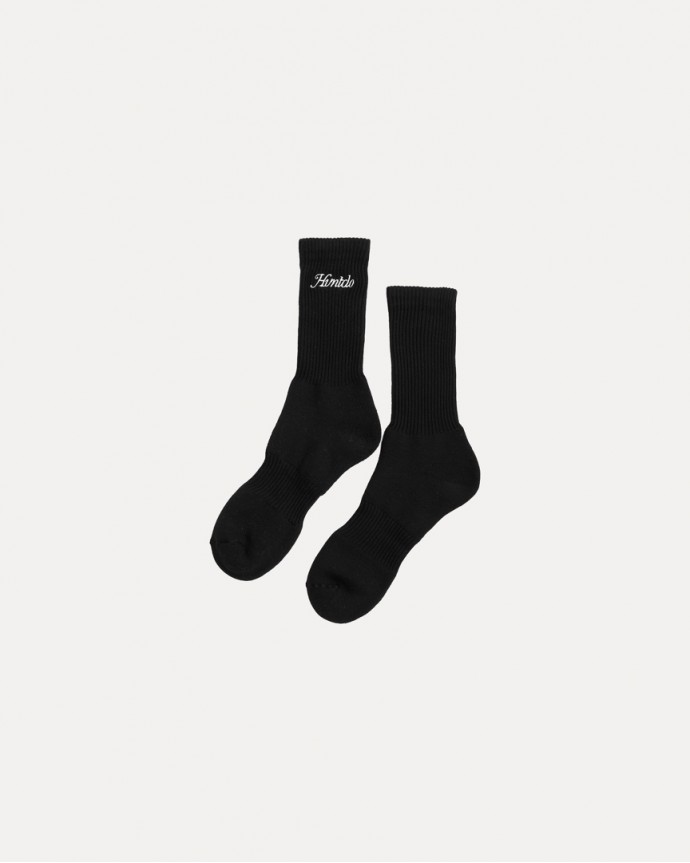 BLACK CALLIGRAPHY SOCKS