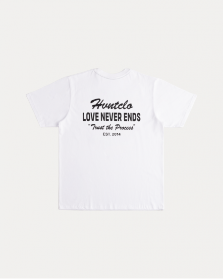 LOVE NEVER ENDS WHITE TEE