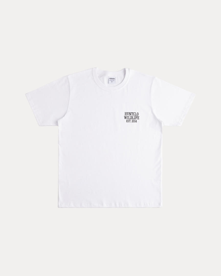 WILDLIFE WHITE TEE -
