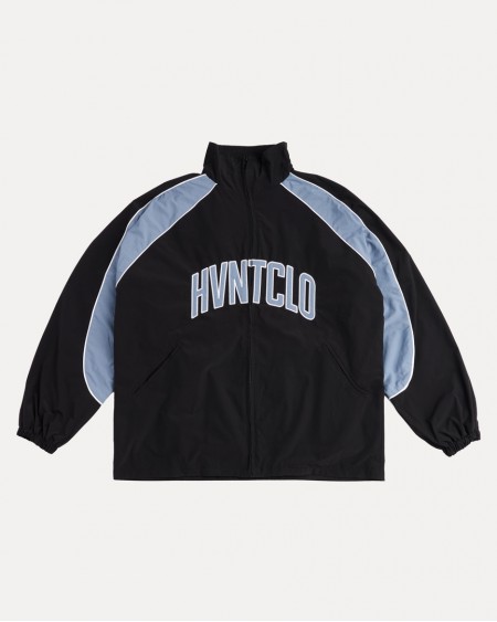 BLACK/GREY SEMICIRCLE COACH JACKET