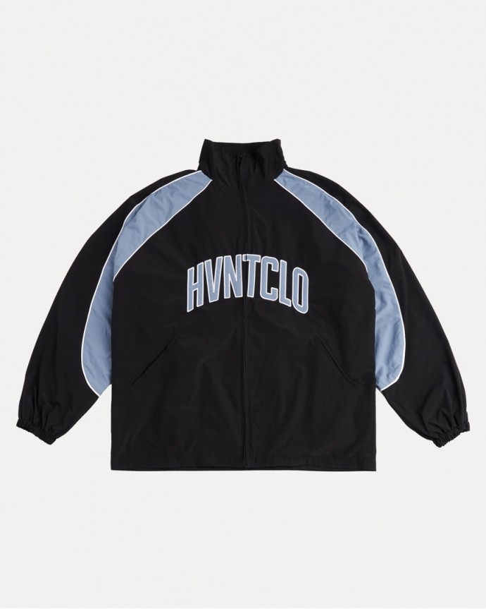 BLACK/GREY SEMICIRCLE COACH JACKET