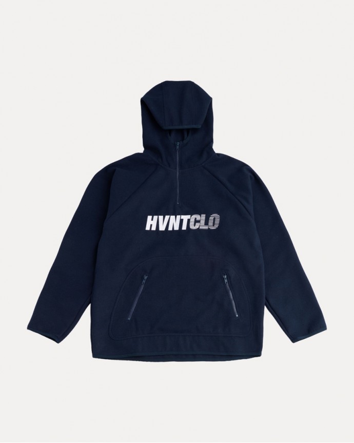 NAVY DEGRADE HALF-ZIP HOODIE