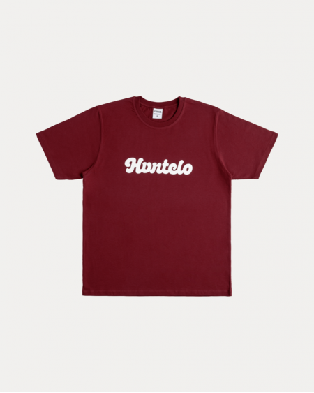 CURVED FONT BURGUNDY TEE