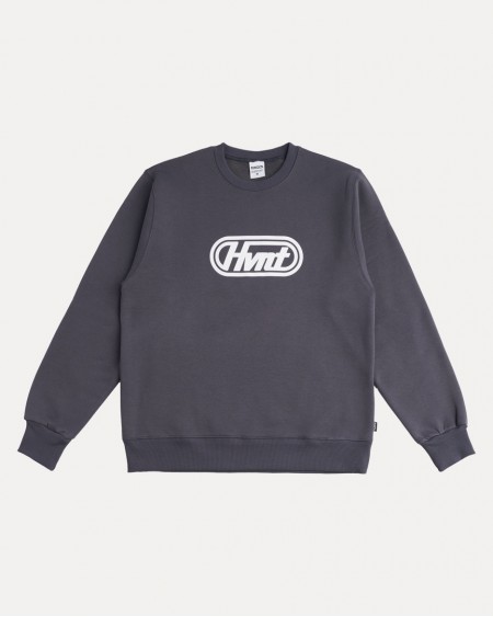 DARK GREY OVAL CREWNECK