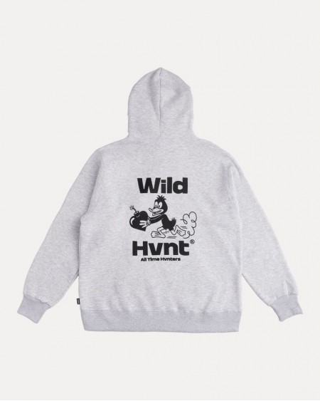 HEATHER GREY ALL TIME HVNTERS ZIP-HOODIE