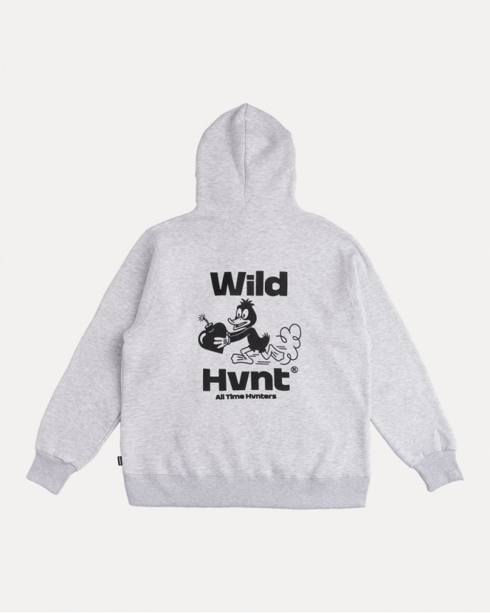 HEATHER GREY ALL TIME HVNTERS ZIP-HOODIE