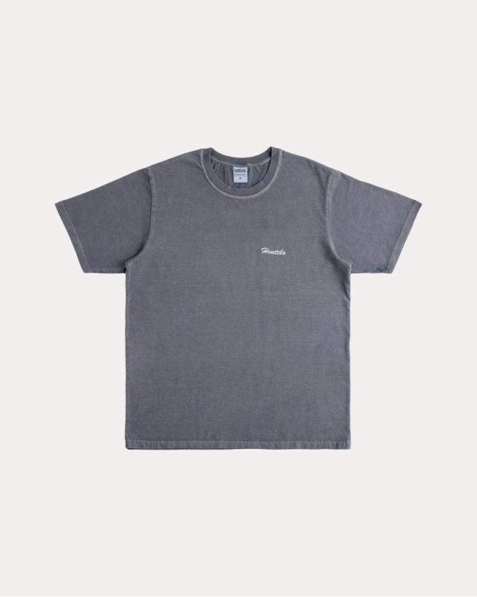 BRUSHED FONT GREY TEE