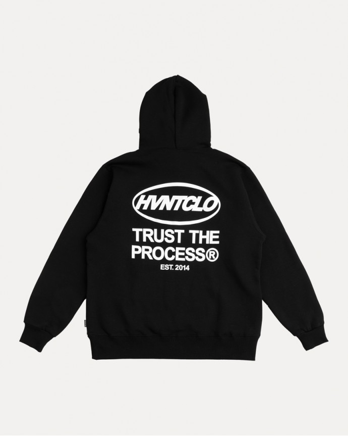BLACK TRUST THE PROCESS HOODIE