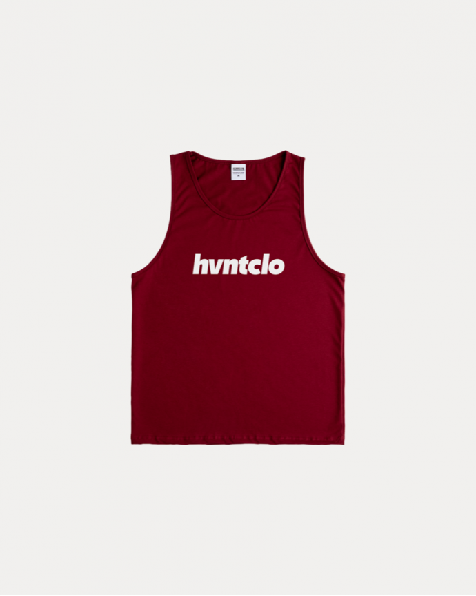 CLASSIC FONT BURGUNDY TANK-TOP