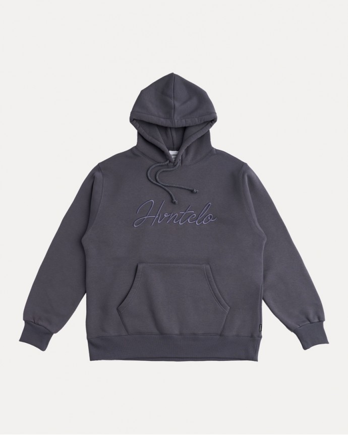 DARK GREY TONE TO TONE HOODIE