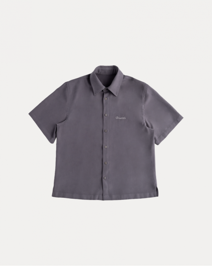 BRUSHED FONT GREY SHIRT