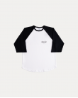 TIME IS POWER WHITE/BLACK 3/4 SLEEVE
