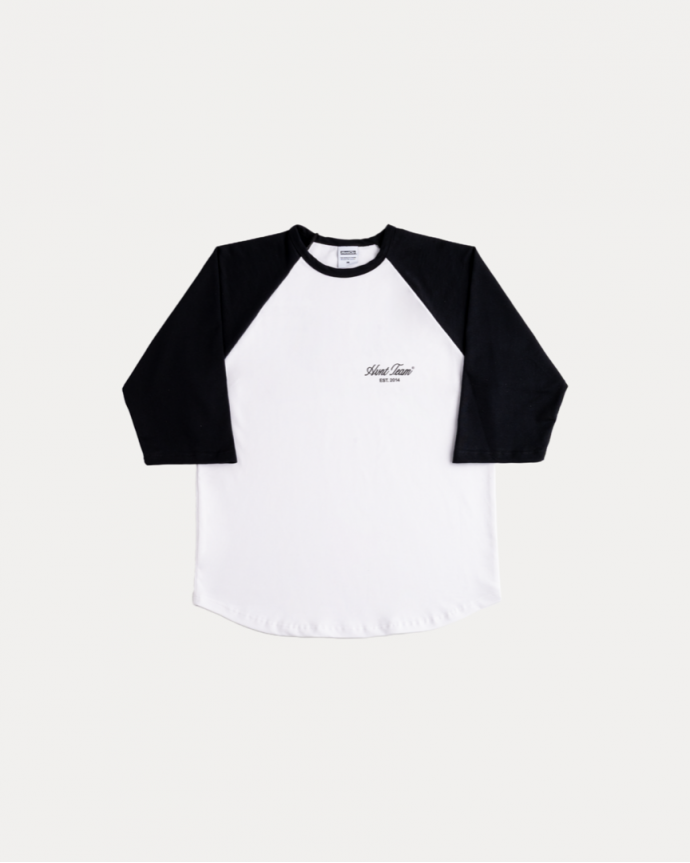 TIME IS POWER WHITE/BLACK 3/4 SLEEVE
