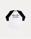 TIME IS POWER WHITE/BLACK 3/4 SLEEVE