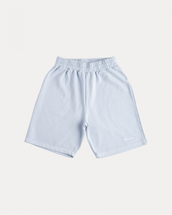 BRUSHED FONT LIGHT BLUE SHORTS