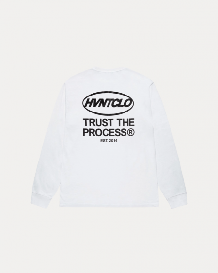 TRUST THE PROCESS WHITE LONGSLEEVE