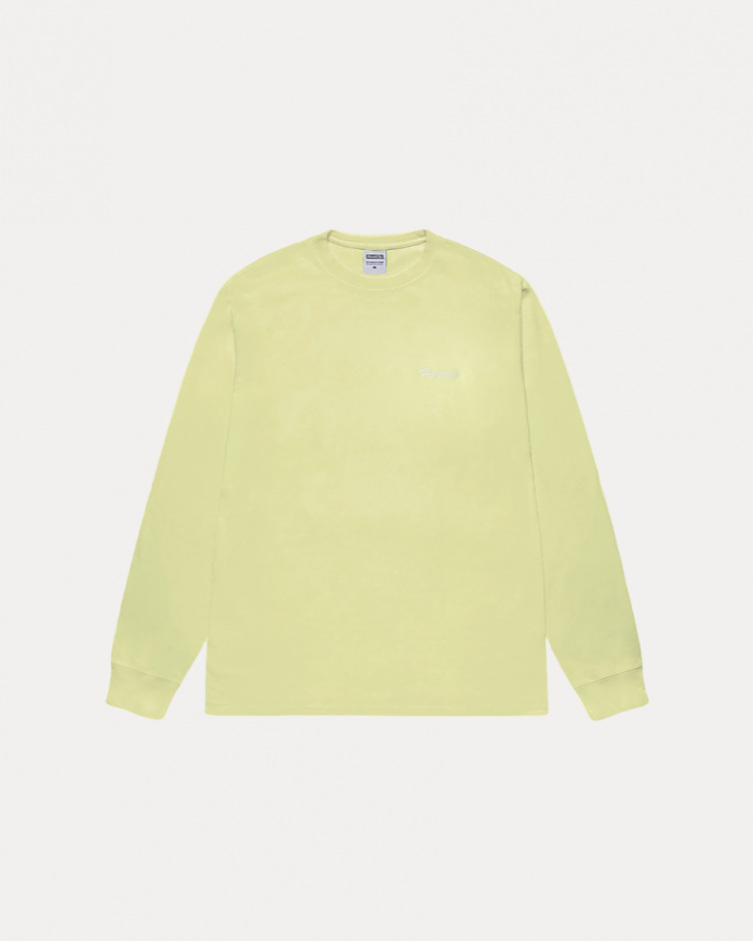 BRUSHED FONT LIME LONGSLEEVE