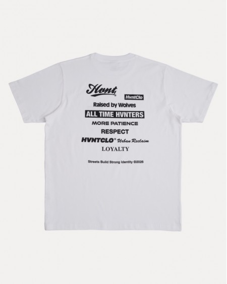 WHITE ALL LOGOS TEE