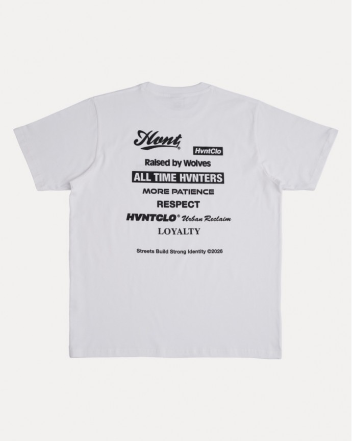 WHITE ALL LOGOS TEE