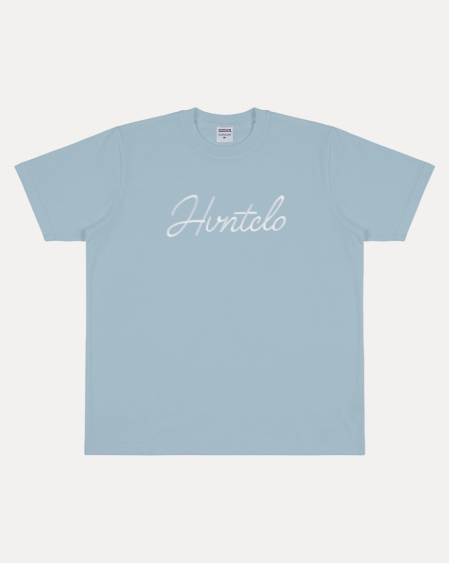LIGHT BLUE CALLIGRAPHY TEE