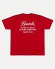 RED STREETS BUILD STRONG IDENTITIES TEE