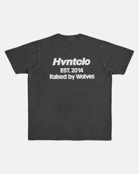 DYED GREY RAISED BY WOLVES TEE