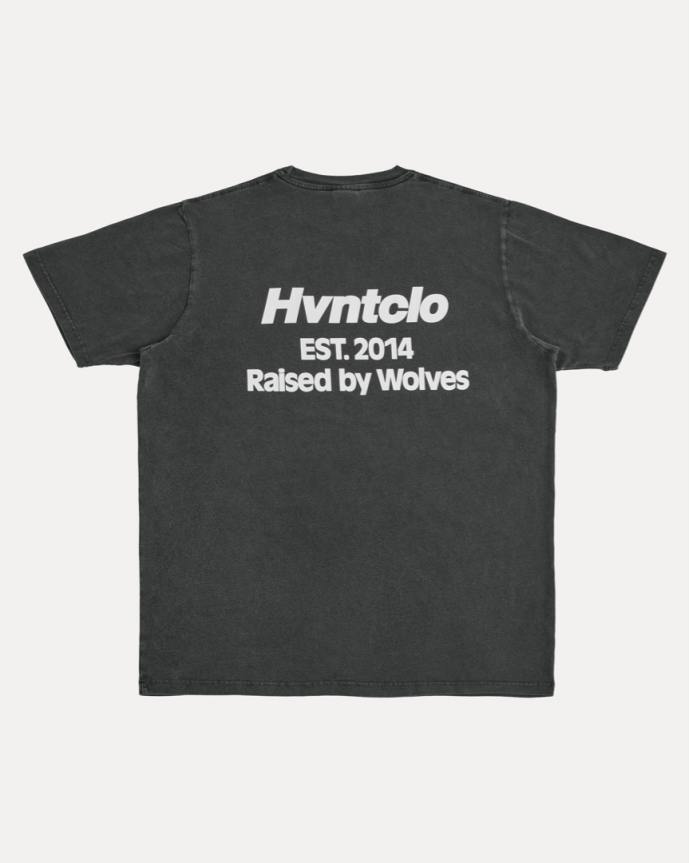 DYED GREY RAISED BY WOLVES TEE