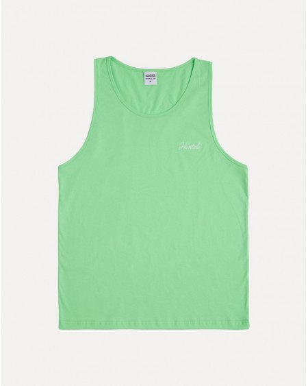 NEON GREEN CALLIGRAPHY TANK-TOP