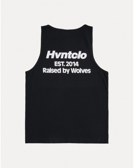 BLACK RAISED BY WOLVES TANK-TOP