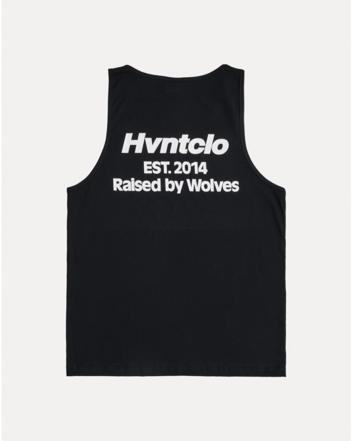 BLACK RAISED BY WOLVES TANK-TOP