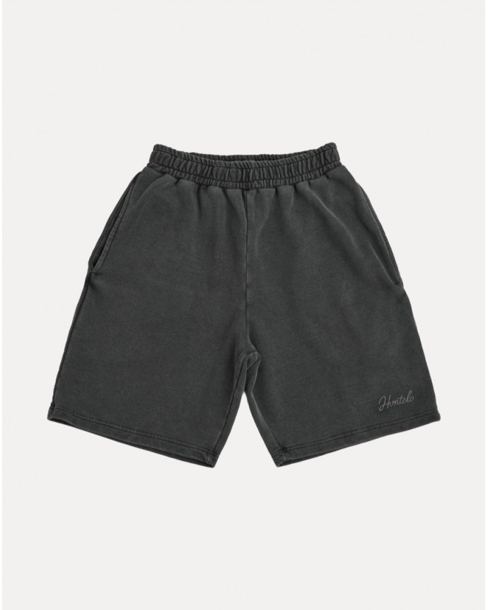 DYED GREY CALLIGRAPHY SHORTS