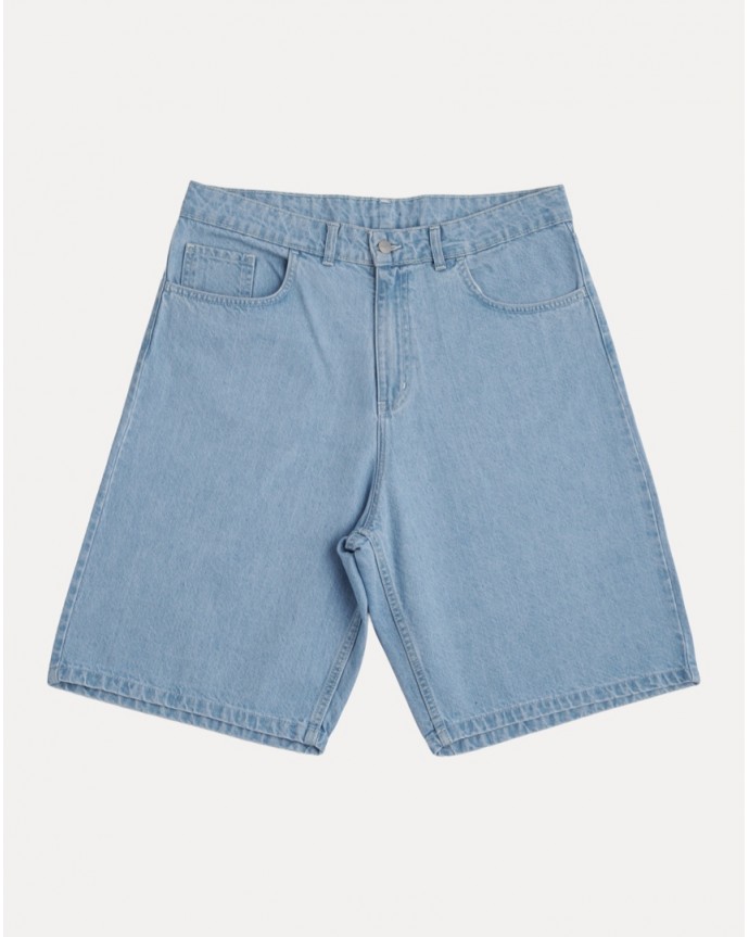 LIGHT BLUE WASHED CLASSIC DENIM SHORT