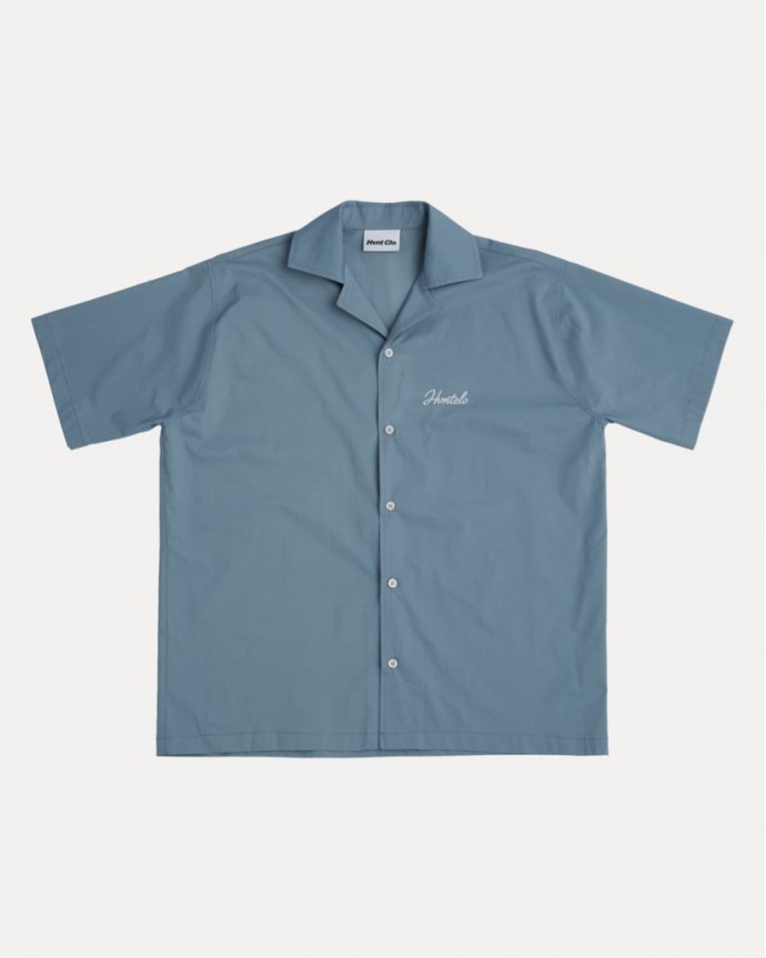 BLUE CALLIGRAPHY SHIRT