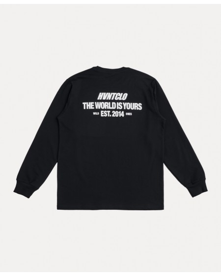 BLACK THE WORLD IS YOURS LONGSLEEVE