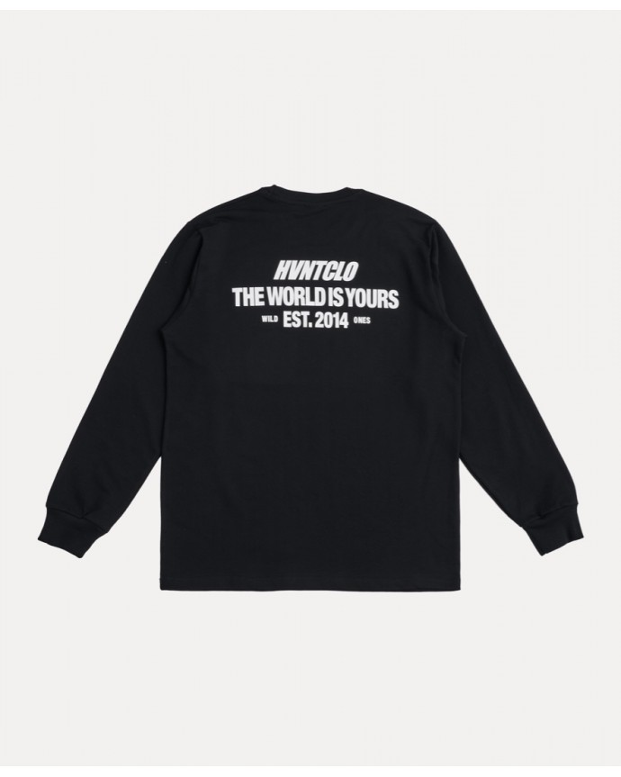 BLACK THE WORLD IS YOURS LONGSLEEVE