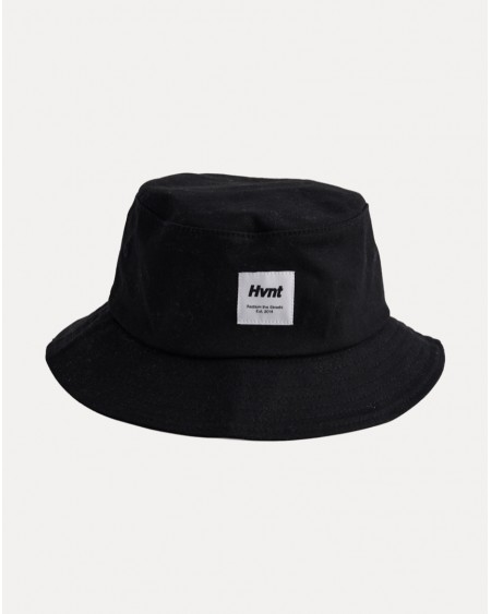 BLACK CLASSIC LABEL BUCKET HAT