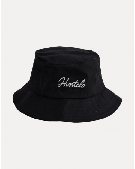 BLACK CALLIGRAPHY BUCKET HAT